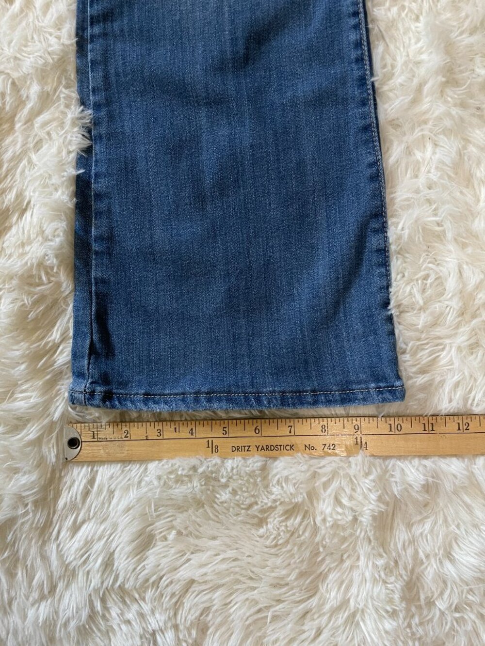 Levi's 726 High Rise Flare Jeans in Medium Blue Wash - Picture 11 of 11